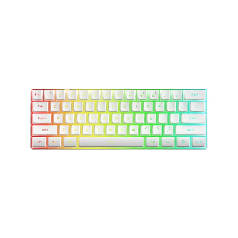 U55B Mechanical Gaming Keyboard LED Backlit Keycap Keyboard 61 Keys Corded Computer Keyboard for Laptop Gamer Office Work