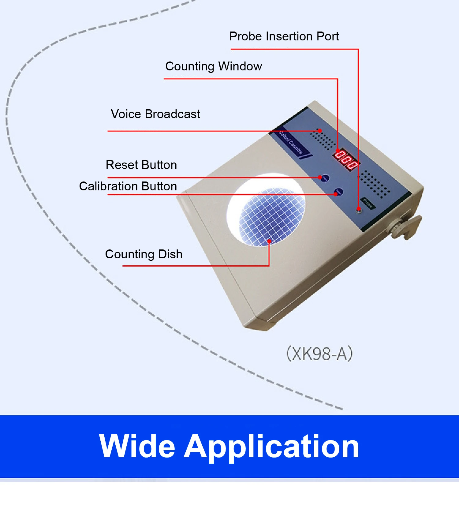 Digital Colony Counter XK97-A 220V  Bacterial Colony Counting Device Semi-Automatic Lab Colony Counter with LED Display detail