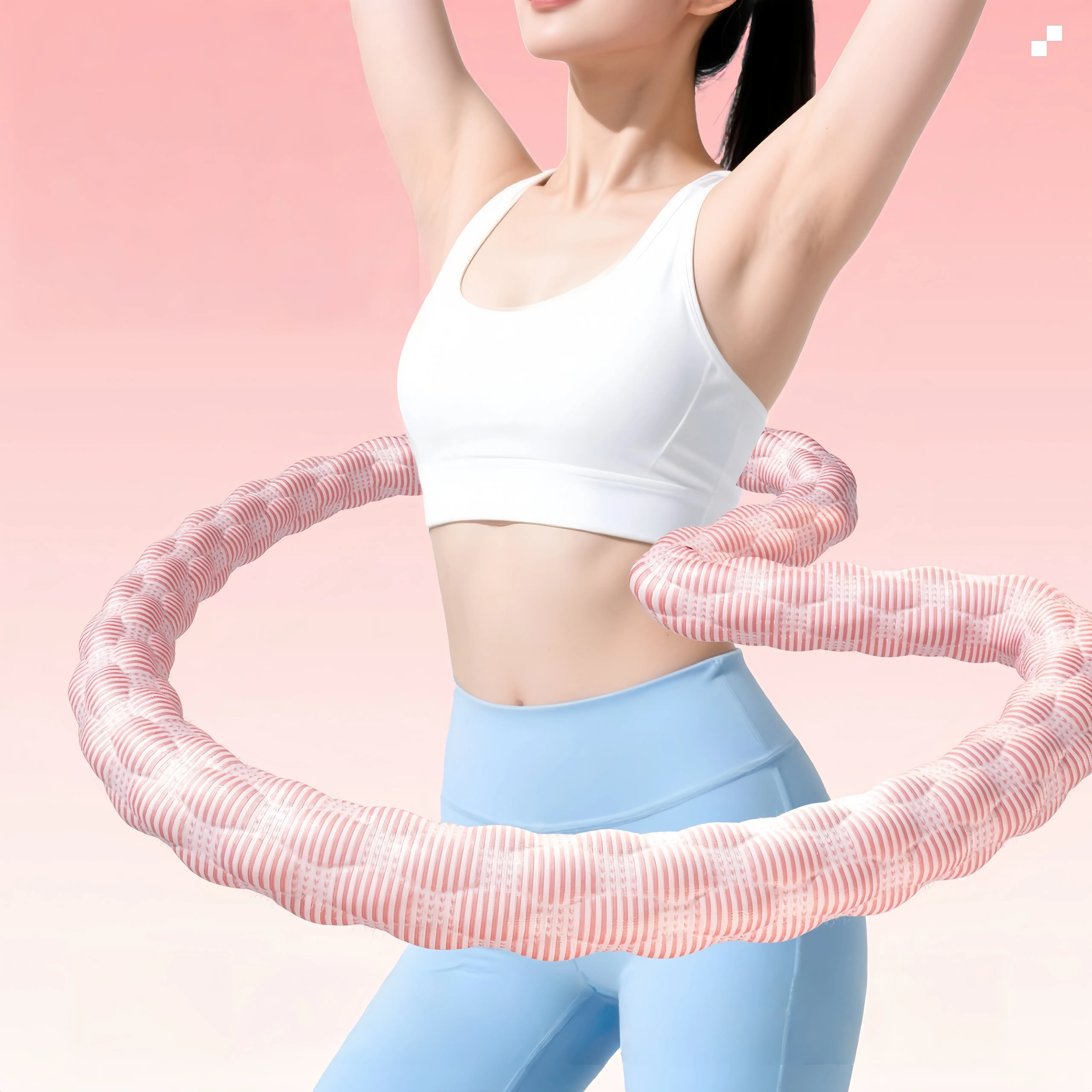 Flexible Hose Spring Hula Hoop, Weight Loss Training Abdomen, Fast Folding Portable Slimming Shaping, Ice Silk Cool Hula Hoop product view