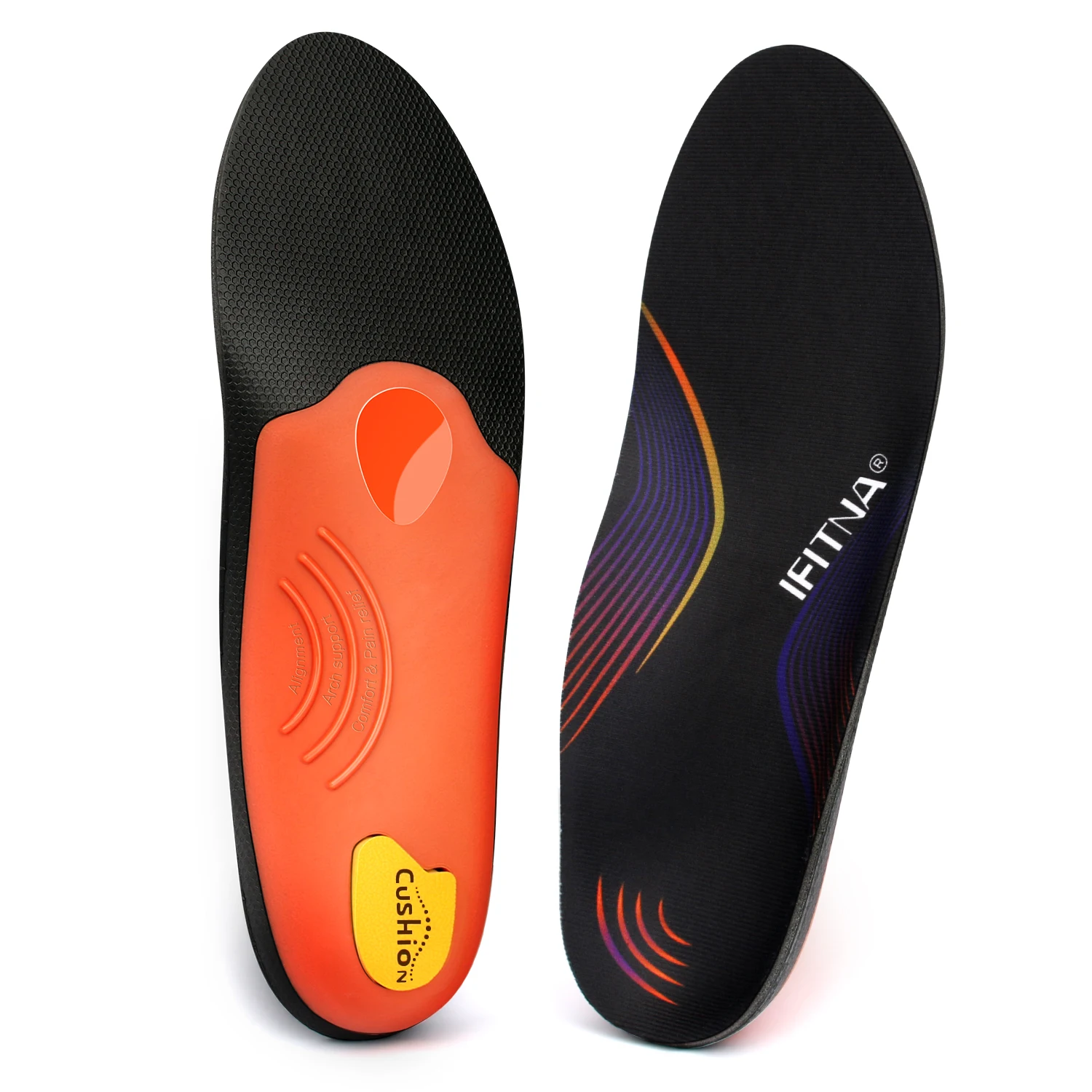 Flat Feet Template Arch Support Orthopedic Insoles,Men Women Plantar Fasciitis Heel Pain Orthotics Insoles Sneakers Shoe Inserts detail