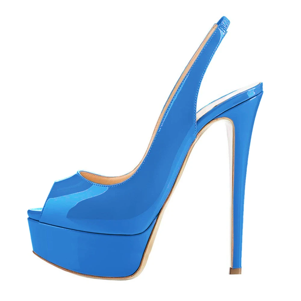 New Women's Pumps Stilettos 14CM Platform Super High Heels Sexy Open Toe Sandals Gladiator Party Dress Women Shoes Large Size 44 detail