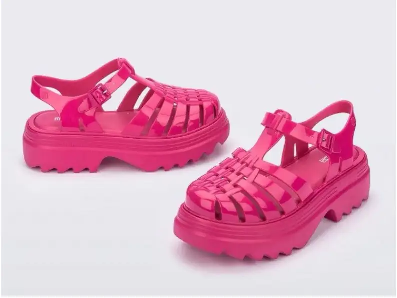 Women's Jelly Shoes Fashion Ladies Slope Heel Sandals Versatile Beach Shoes Women Summer Sandals Matsuke Shoes Roman Sandals product view