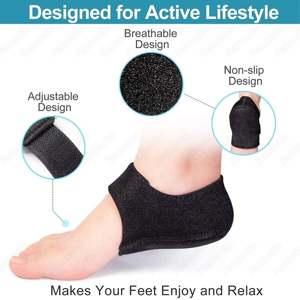 Plantar Fasciitis Heel Spur Foot Support With U-Shaped Silicone Gel Heel Cups for Heel Pain Relief Insoles for Man Woman Walking product view