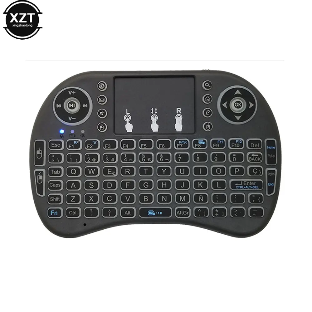 I8 2.4G Mini Wireless Keyboard Backlit English Russian Air Mouse Touchpad Remote Control For Laptop TV BOX USB Receiver product view