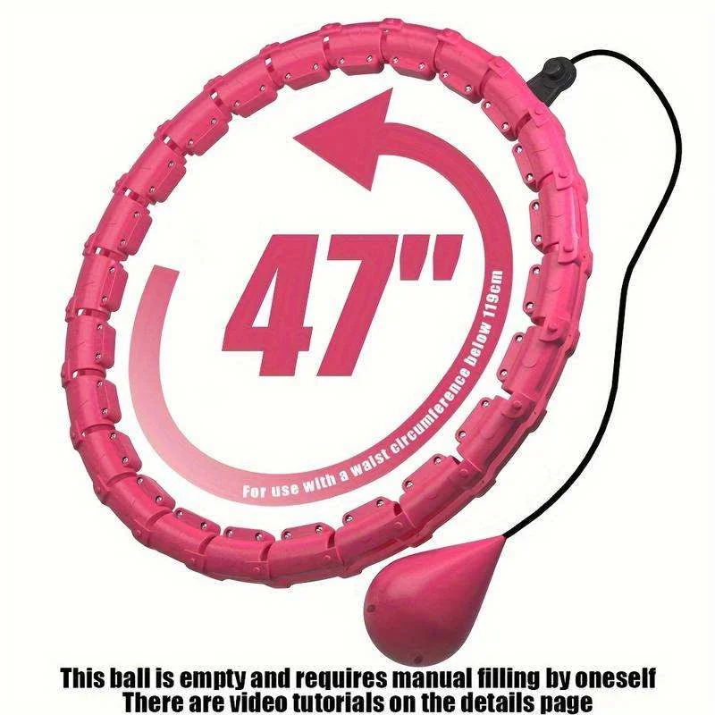 2 In 1 Smart Weighted Fitness Hula Hoop, Infinity Design with 24 Detachable Knots Adjustable Hula Circle for Adult Women Beginners Weight Loss Exercise product view