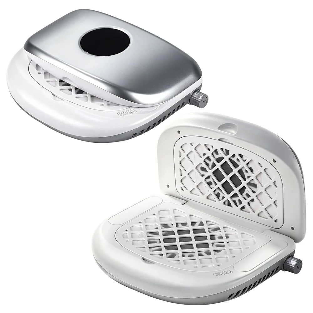 Foldable Nail Dust Collector Dual-Turbine Speed Adjustable Manicure Nail Vacuum Cleaner 90° Dual-Sided Dust Collection Nail Tool detail