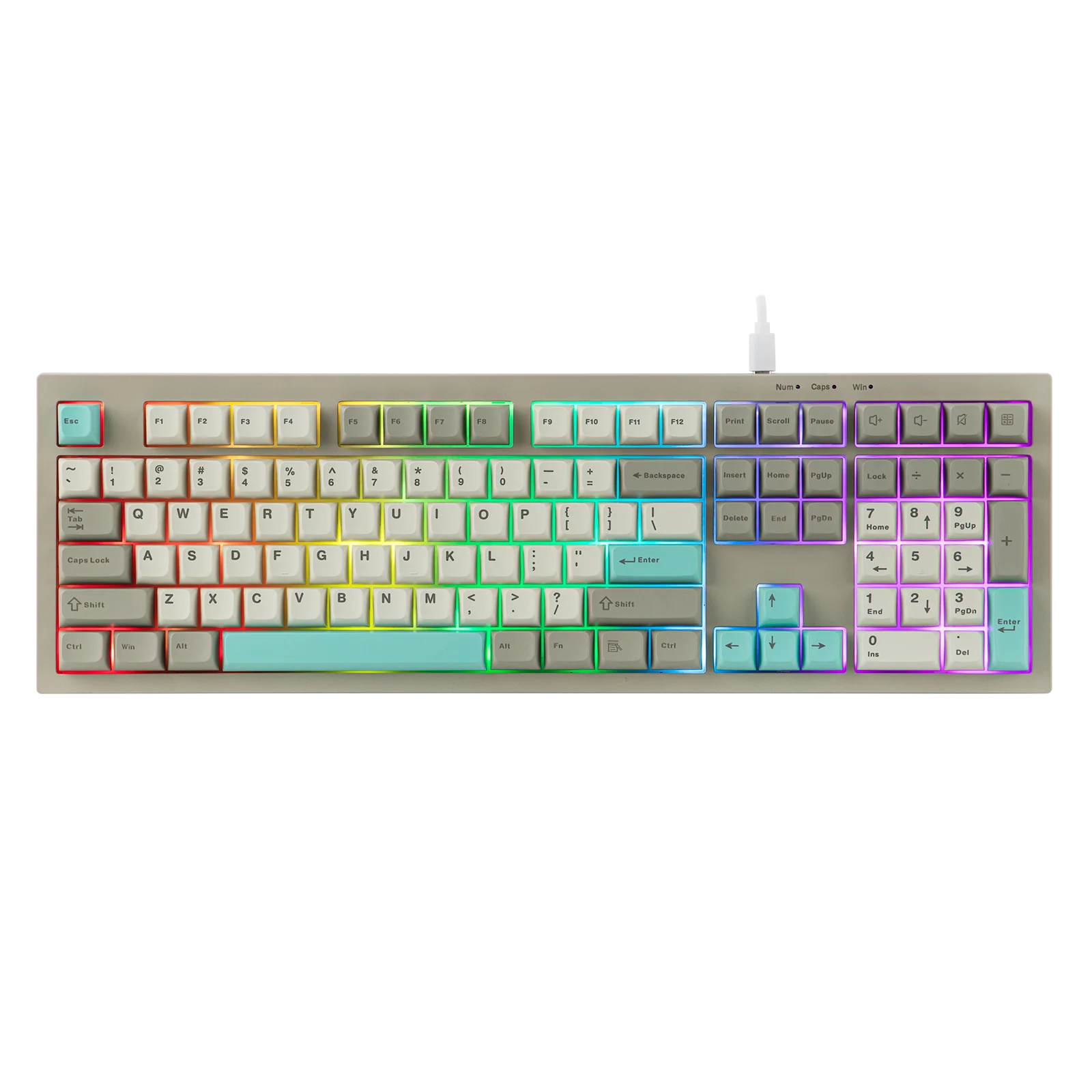 AULA S102 Wired Only Full Size Layout Silent Membrane Gaming Keyboard with Number Pad & Creamy Silicone Structure detail