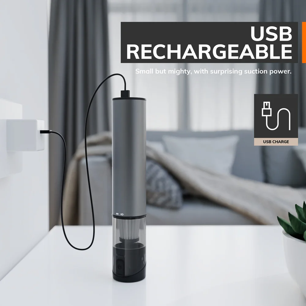 Cordless Laptop Vacuum Cleaner Portable USB Rechargeable Car Vacuum Mini Cool ModelXAluminum Alloy detail