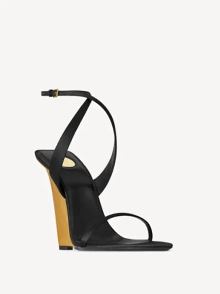 2025 Summer New Slope Heel Pointed High Heel Sandals Wedding Fashion Show Party Women's 34-44 Large Sandals product view