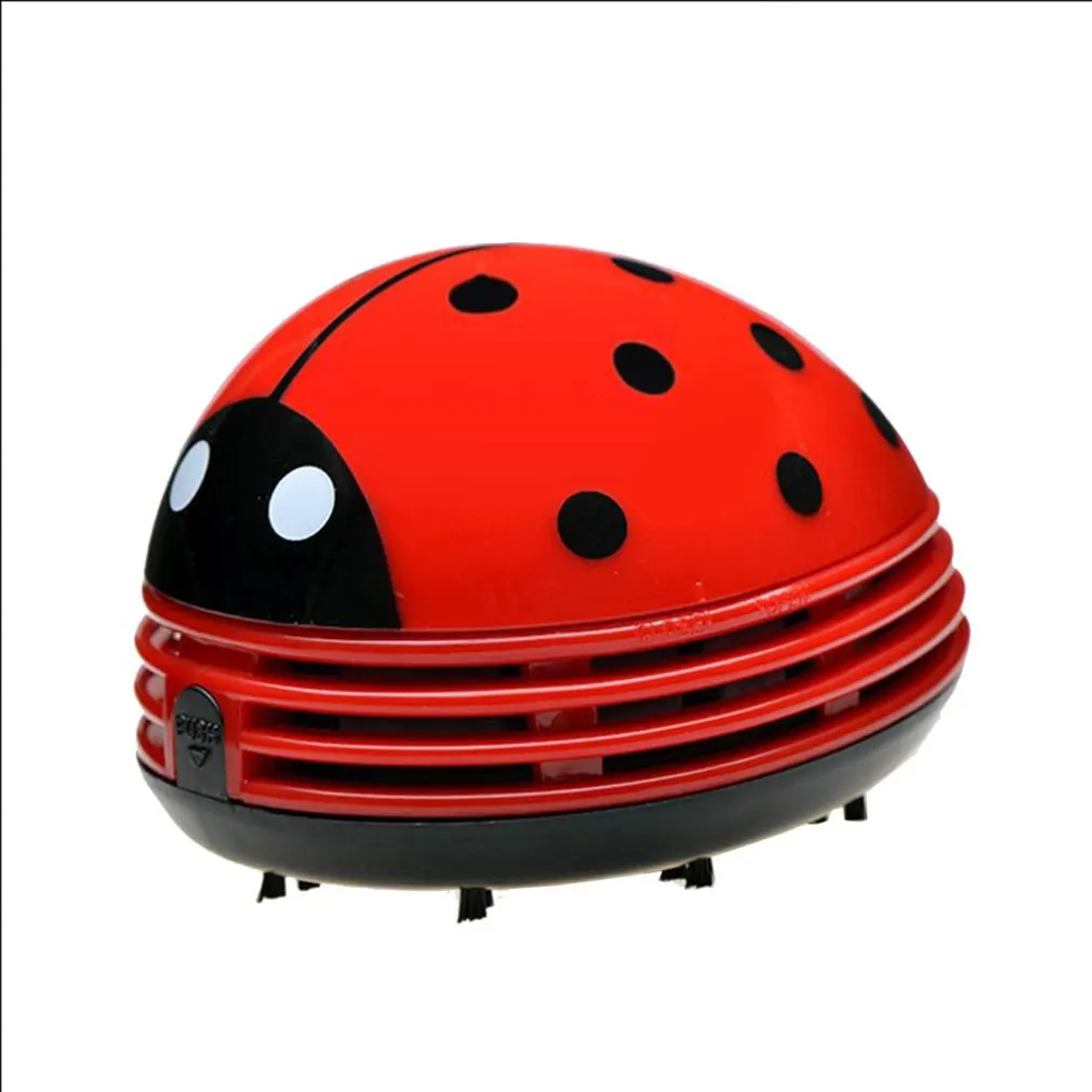 Cute Ladybug Desktop Vacuum Cleaner Dust Collector for Home Office Table Mini Cleaning Brush Keyboard Cleaner Dropshipping Hot detail