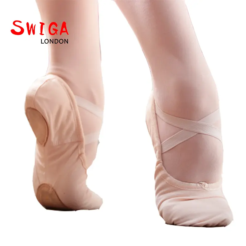 Swiga pure canvas dance shoes, ballet basic practice shoes, two-soled cat paw shoes product view