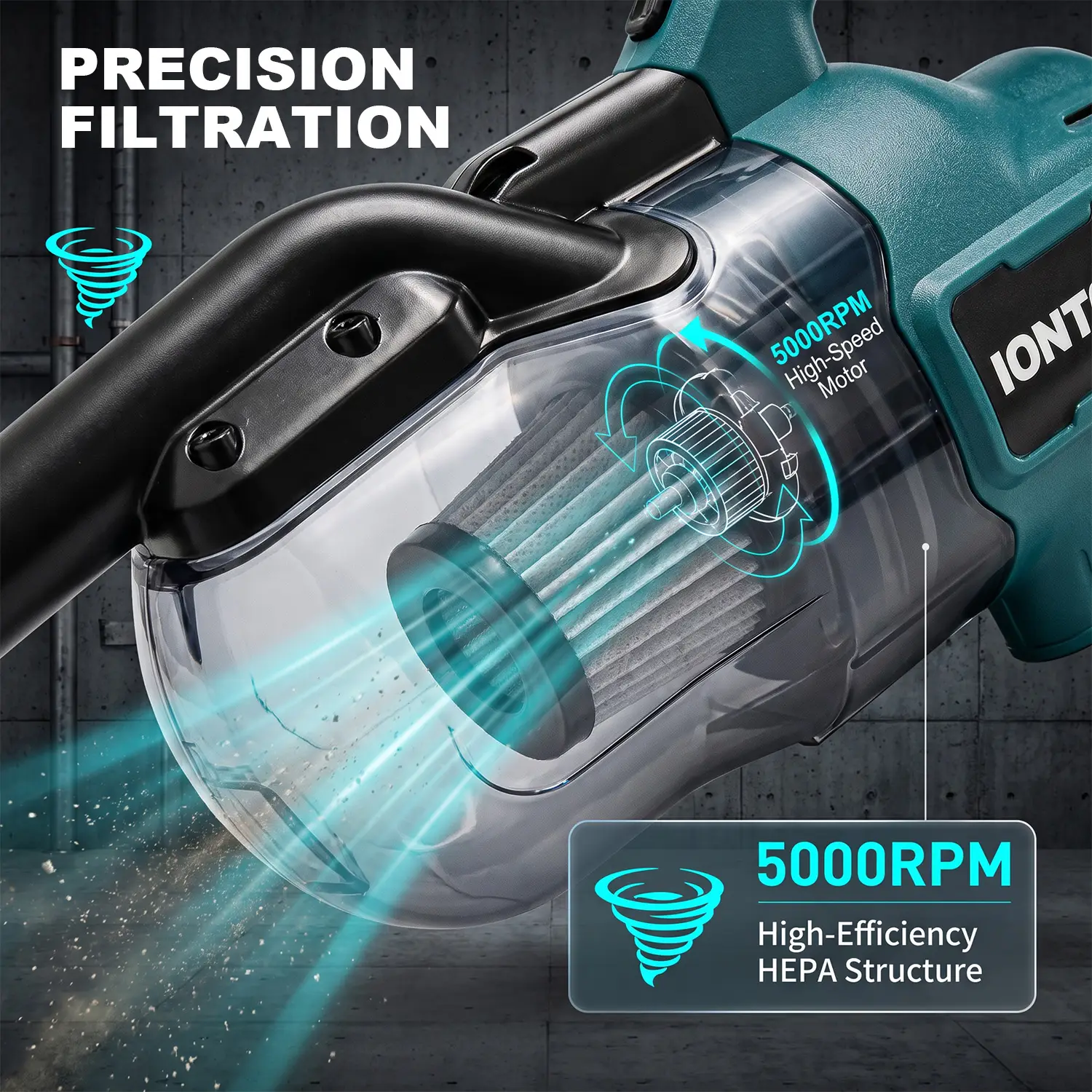 IONTOOL Cordless Vacuum Cleaner 400W Power Tool For Dust Collection Car Clean Desktop Tidy Workshop Use For Makita 18V Battery product view