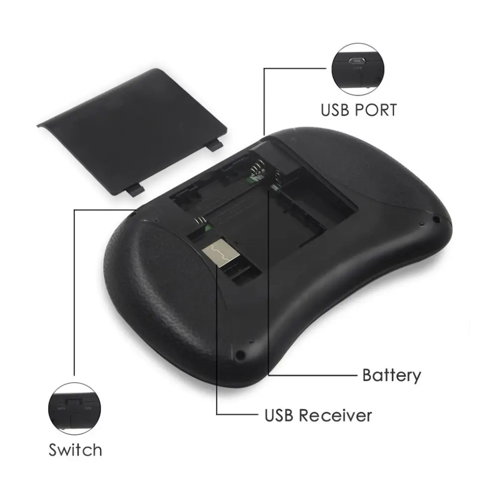 i8 Mini Wireless Battery Keyboard 2.4GHz English Language Air Mouse With Touchpad Handheld for Laptop Android TV Box PC product view