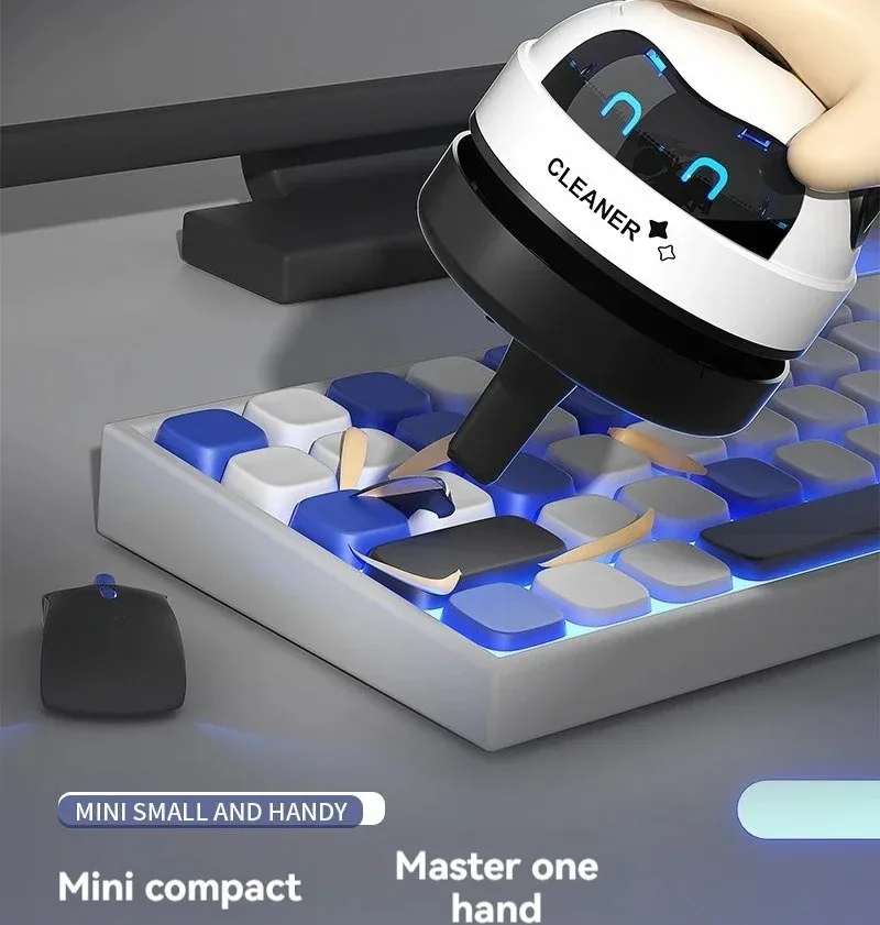 Mini Handheld USB Rechargeable Vacuum Cleaner For Keyboard Car Pet Hair Rubber Shavings Desktop Dust Removal detail
