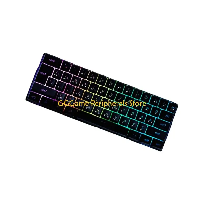 U55B Mechanical Gaming Keyboard LED Backlit Keycap Keyboard 61 Keys Corded Computer Keyboard for Laptop Gamer Office Work detail