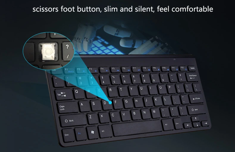 2.4G Wireless Keyboard and Mouse Combo Mini Korean Russian Spanish Hebrew Arabic Keyboard Mouse Set For Notebook Laptop Mac detail