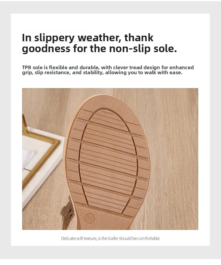 Ladies Roman Sandals Bohemian Ethnic Style Water Diamond Slope Heel Summer New Fashion Shoes Low Help Glue Stick Sandals detail