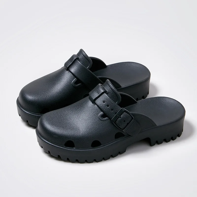 Smile Pop Women Platform Sandals Summer Clogs Slippers Fashion Women's Flat Slippers Outdoor Antiskid Waterproof Home Sandals detail