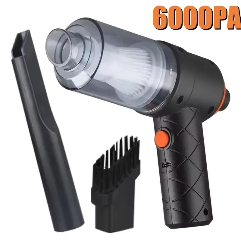 Portable Vacuum Cleaner For Car 6000PA Handheld USB Pump Convenient for Home Office Pet Hair Cleaning detail