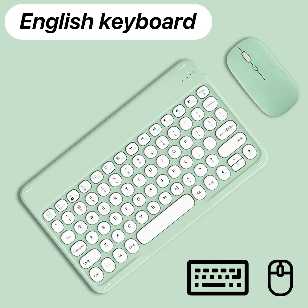 Bluetooth Keyboard Mouse for Tablet Phone Laptop for iPad Keyboard Spanish Portuguese Russian Hebrew Arabic French Keyboard product view