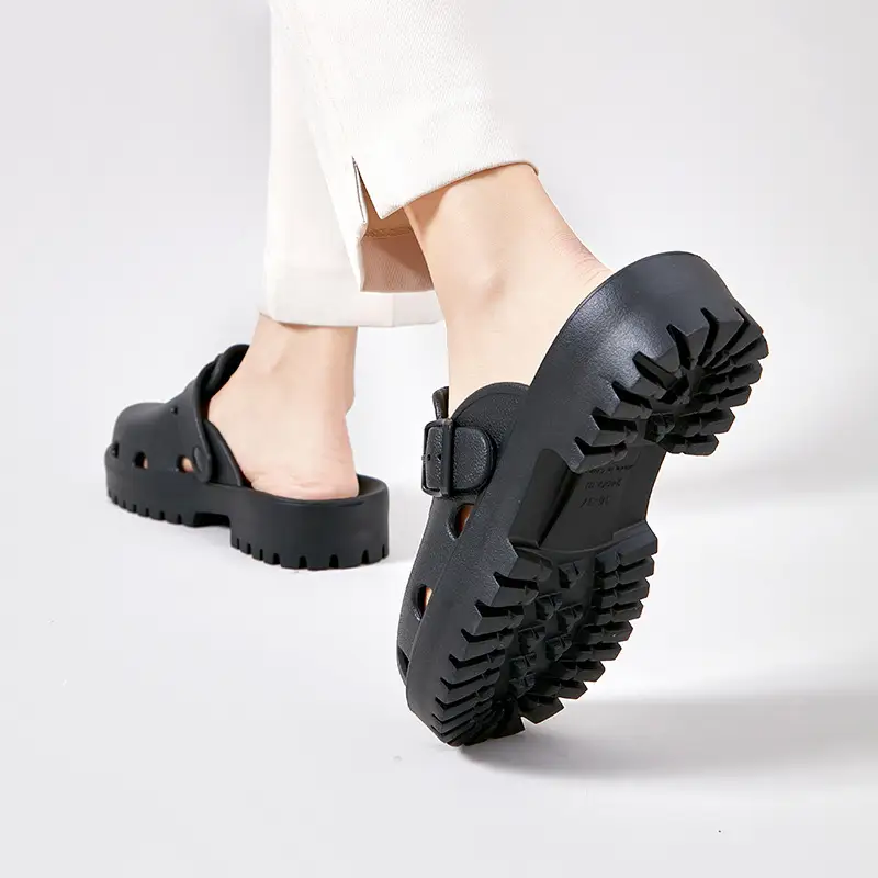 Smile Pop Women Platform Sandals Summer Clogs Slippers Fashion Women's Flat Slippers Outdoor Antiskid Waterproof Home Sandals product view