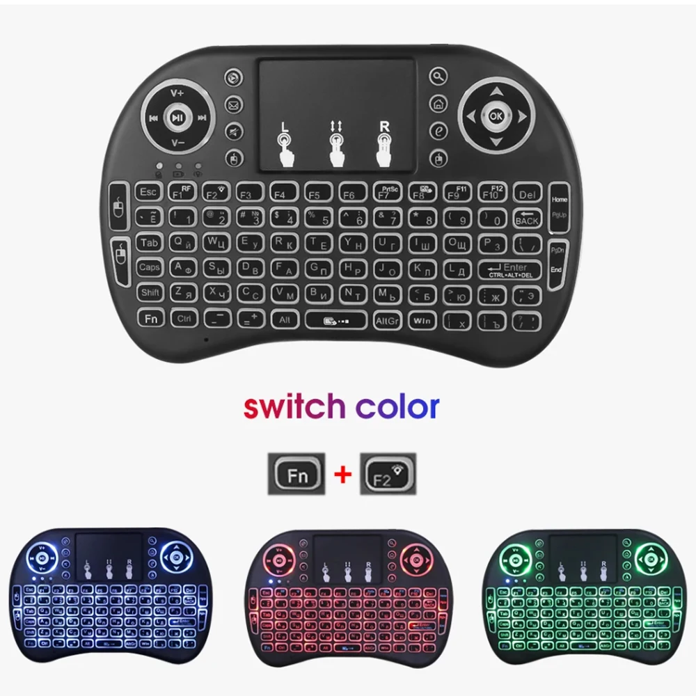 i8 Mini Wireless Battery Keyboard 2.4GHz English Language Air Mouse With Touchpad Handheld for Laptop Android TV Box PC detail