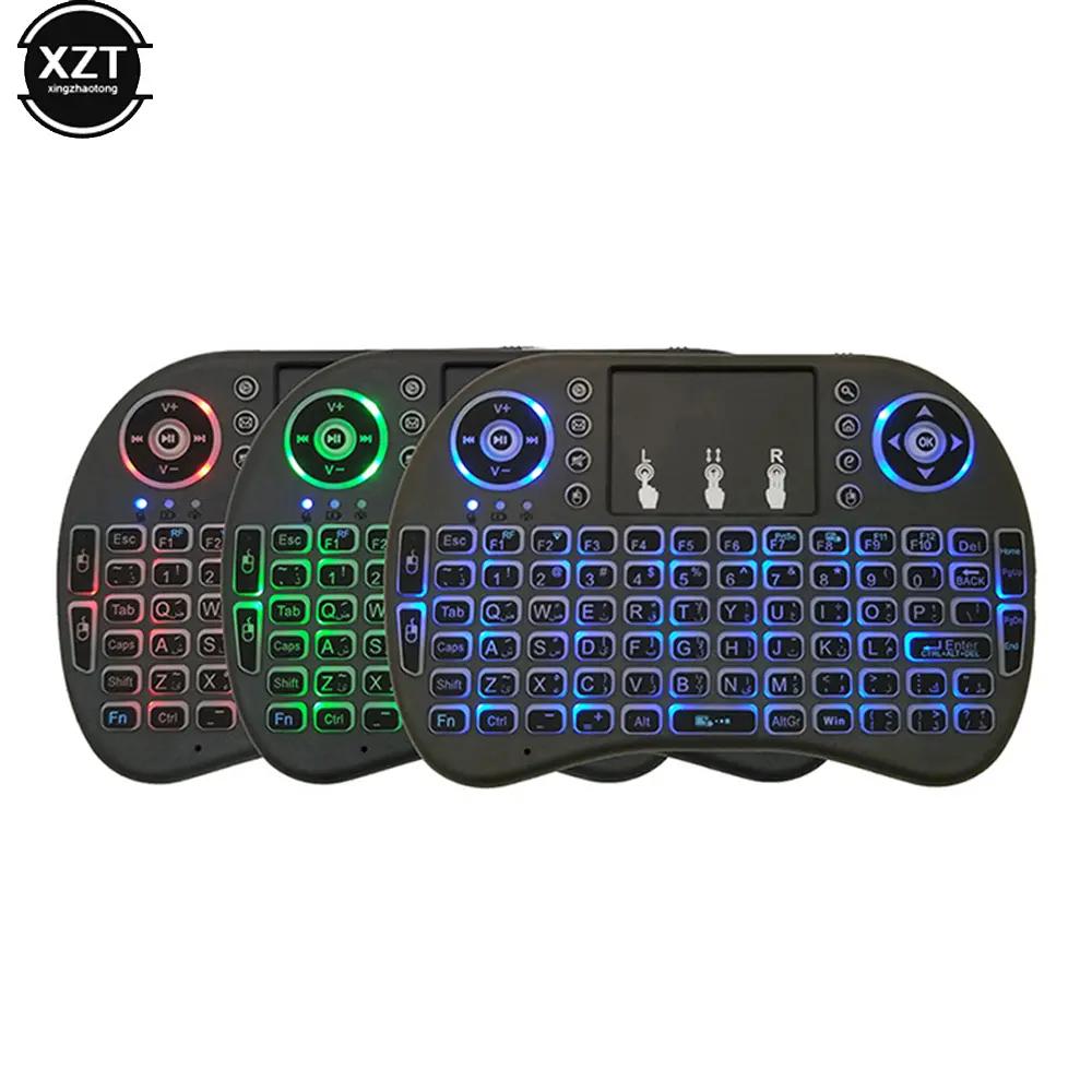 I8 2.4G Mini Wireless Keyboard Backlit English Russian Air Mouse Touchpad Remote Control For Laptop TV BOX USB Receiver product view