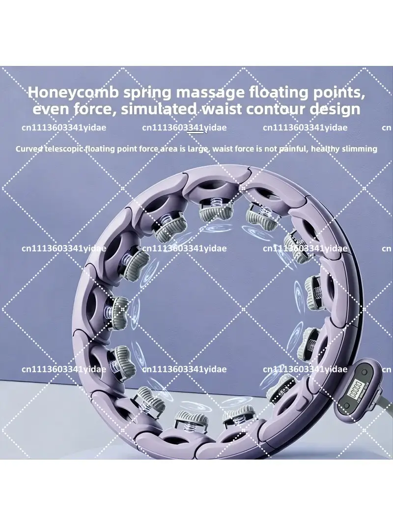 Smart Weighted Hula Hoop with Counter Massage AutoLock NonDrop Fitness Hoop for Core Workout at Home product view