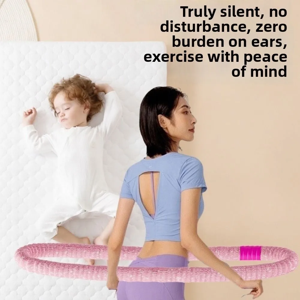Soft Spring Fitness Circle Internal Spring Low Noise Weighted Fitness Hoop Foldable Thin Belly Abdominal Exercise Ring detail