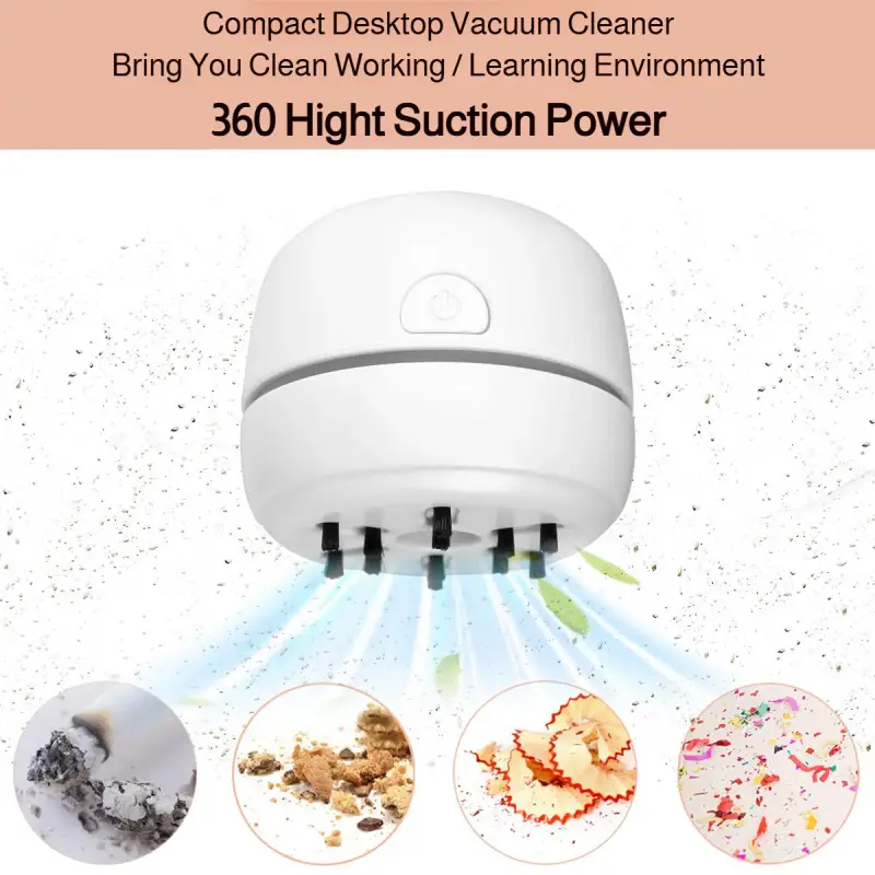 Desktop Cleaning Vacuum Cleaner Home Mini Portable Keyboard Silent Cleaner for Office Sofa Floor Study Desk Pencil Shavings product view