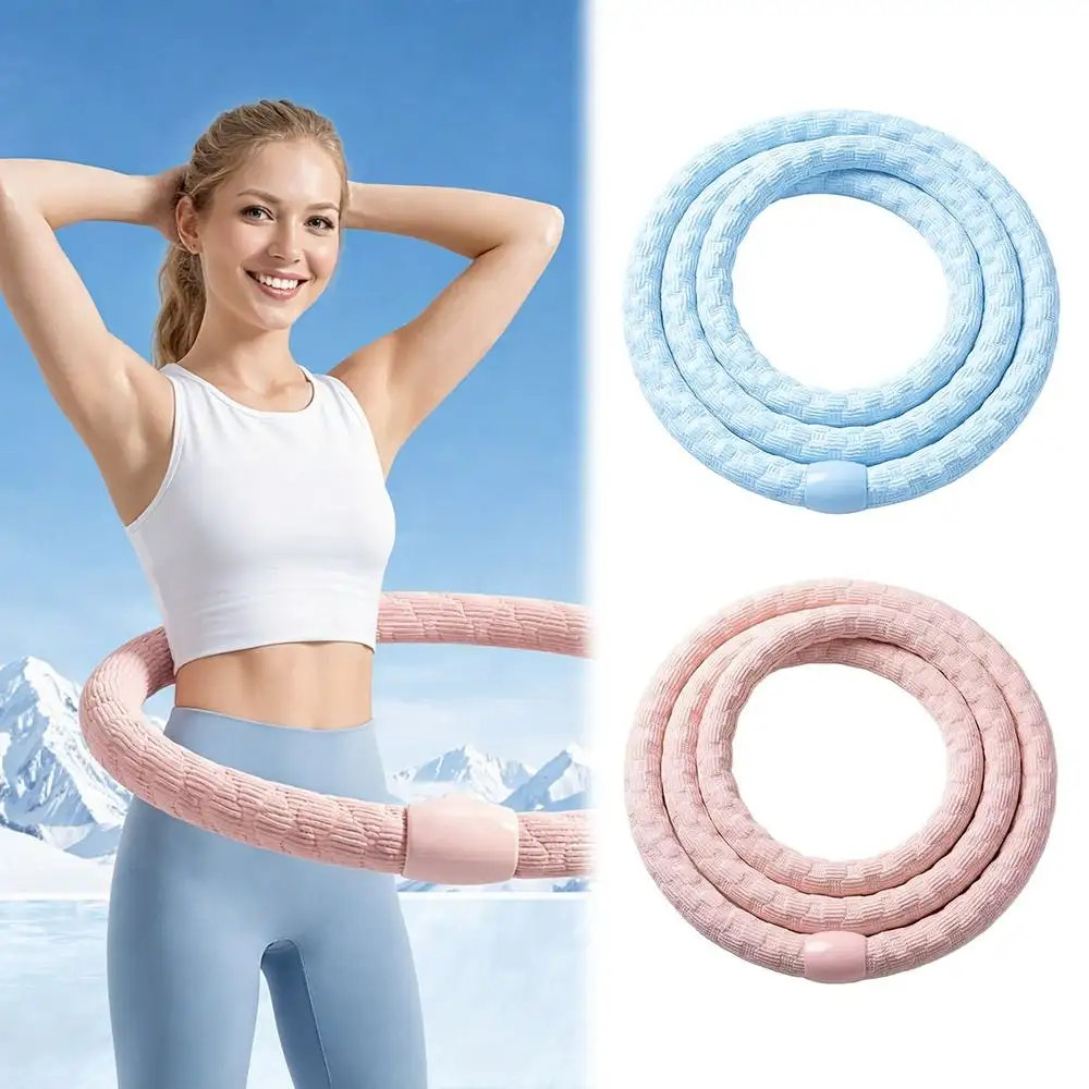 New Foldable Spring Tube Yoga Circle Bounce Burning Fat Yoga Hoop Soft Ice Sensation Fitness Waist Trainer Women product view
