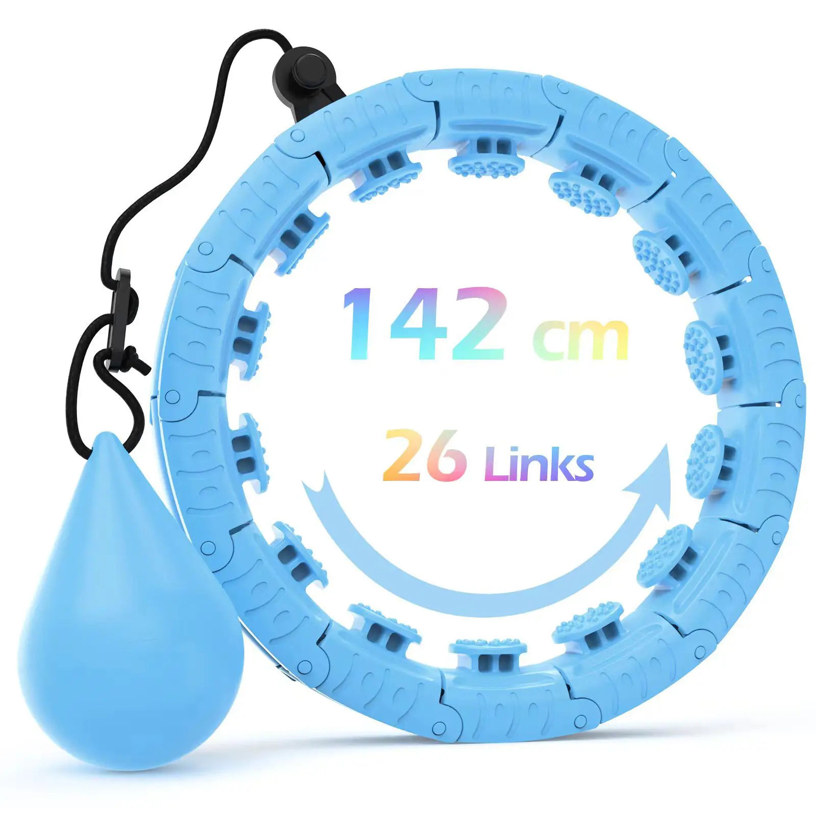 Womens Smart Weighted Hula HoopFitness Massage Detachable Adjustable AntiDrop Design Home Workout Slimming Exercise Tool product view