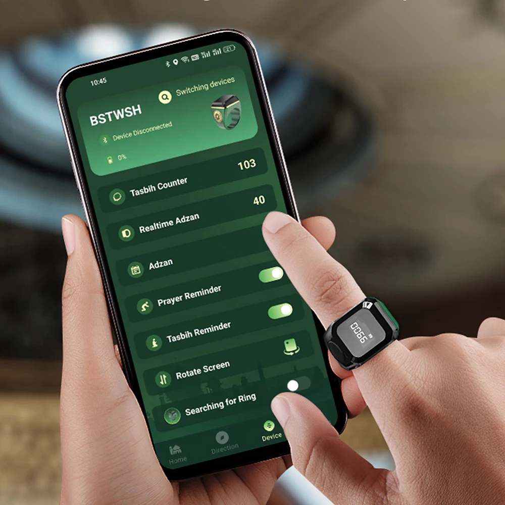 Smart APP Tally Counters Portable Digital Ring Counter Bluetooth Counting Muslims Zikr Ring Prayer Time Vibration Reminder product view