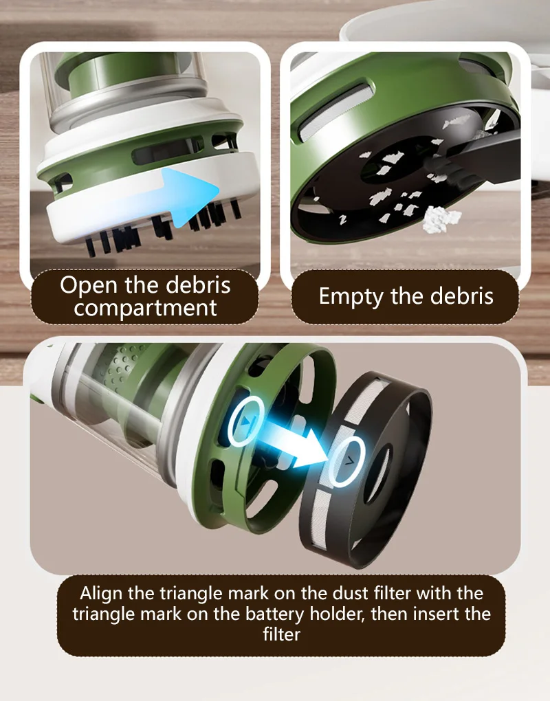 Mini Desktop Multifunctional Vacuum Cleaner Usb Charging Office Study Home Portable Cleaner detail