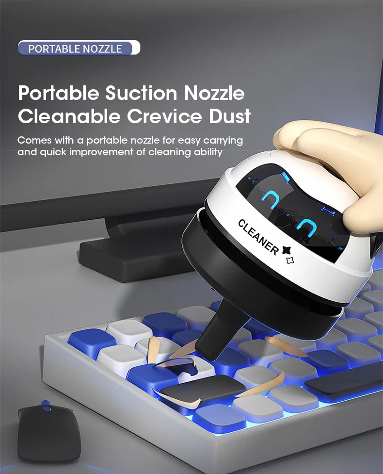 Mini Vacuum Cleaner Portable Desk Table Dust Vacuum USB Handheld Table Sweeper Hair Pencil Crumbs Cleaning Tool Vacuum Cleaner detail