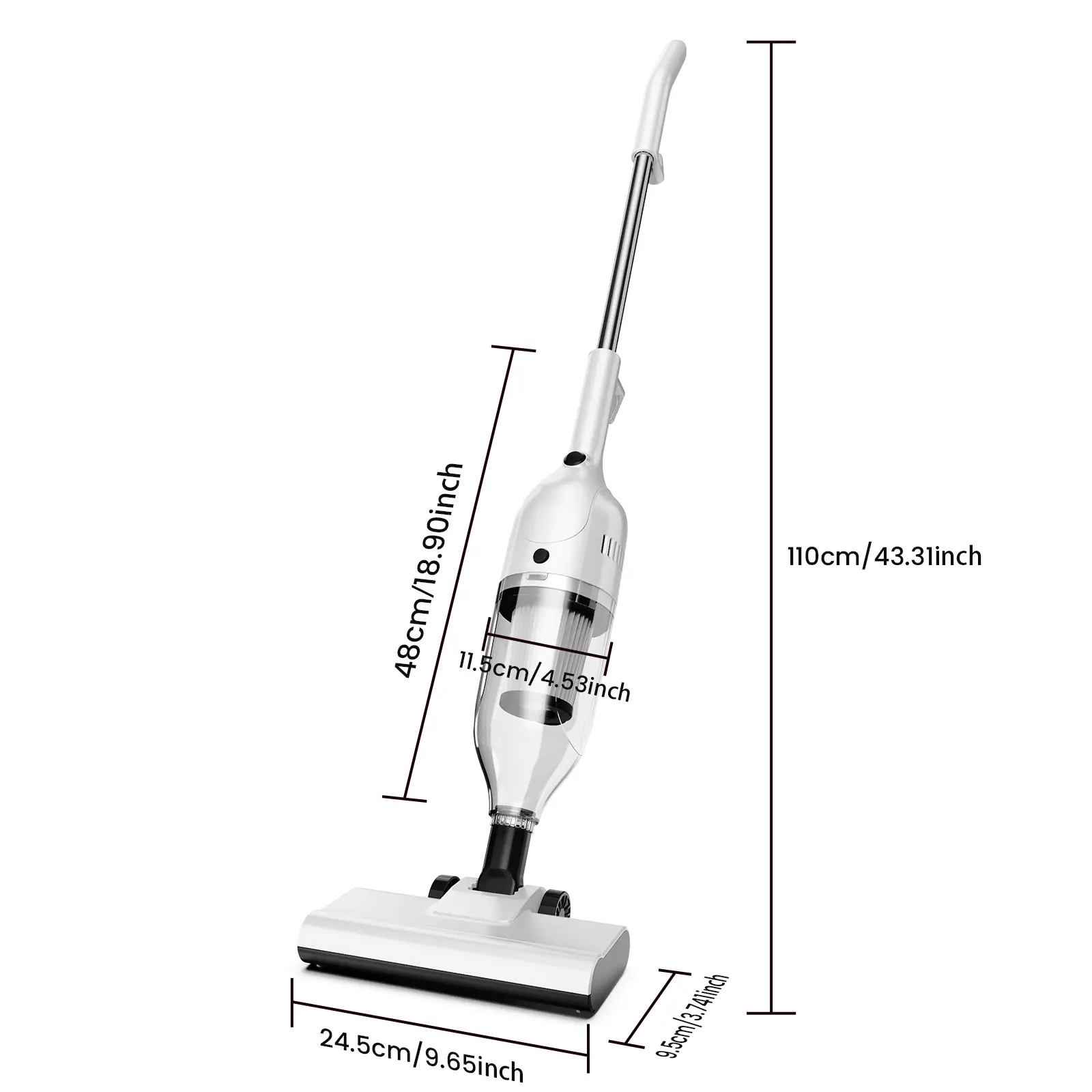 R7 Corded Vacuum Cleaner 600W 20Kpa Powerful Suction Household Handheld Stick Vacuum Portable 3 in 1 Lightweight Cleaner 5M Long Cable Bagless Upright Vacuum for Hardwood Floor Carpet Pet Hair Cleaning product view