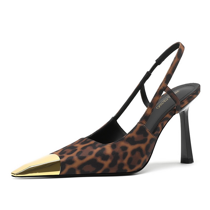 Headband OpenBack Sandals Women Spring Summer New Pointed Toe Stiletto 79cm Sexy Style Metal Back Heels detail