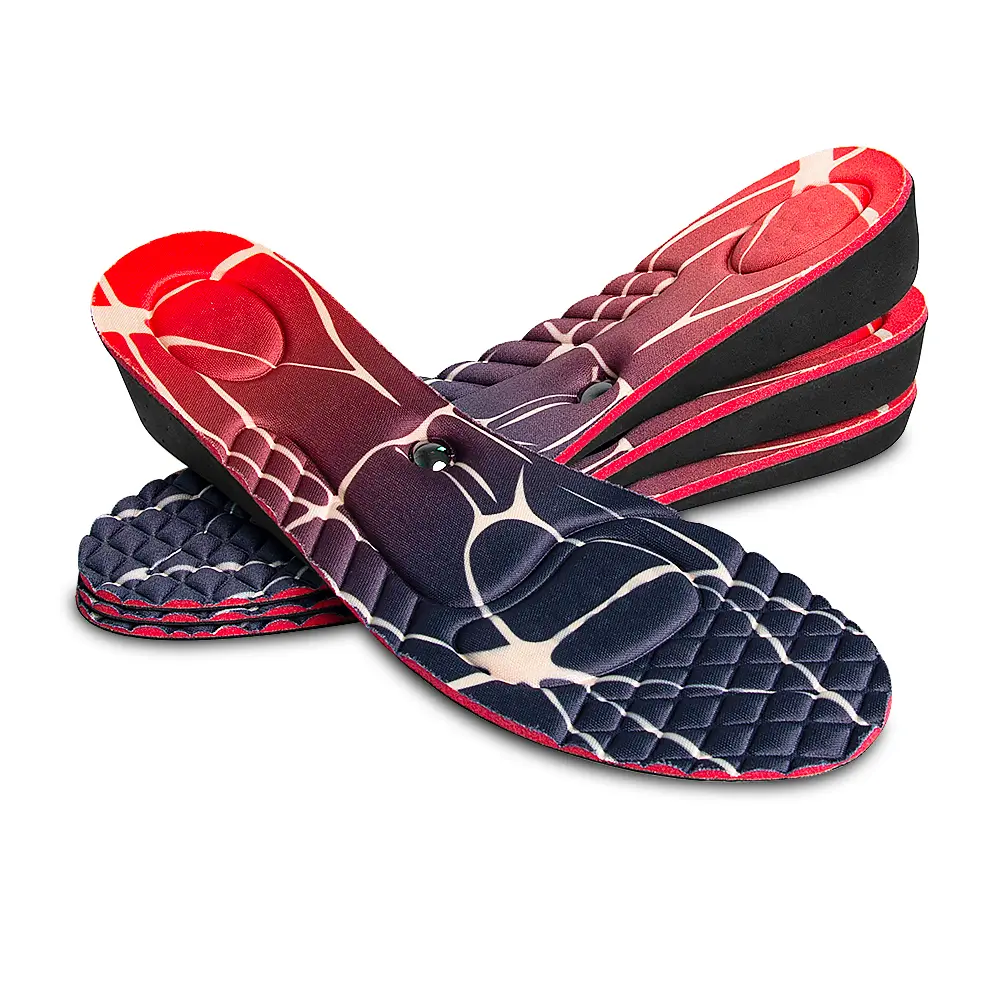 NEW 2cm5cm Acupressure Invisible Height Increase Insole for Men Women Heel Lifting Foot Magnetic Massage Pain Relief Shoe Pads product view