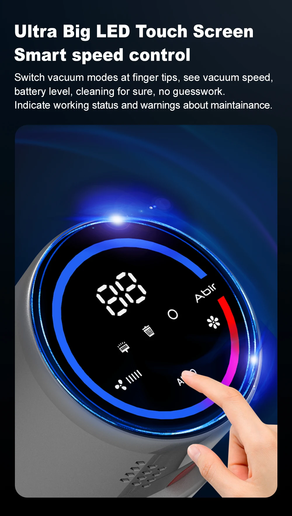 Wireless Handheld Vacuum Cleaner VC20527000PA SuctionSmart Dust SensorTouch ScreenPortable Stick Cordless Vacuum for Home detail