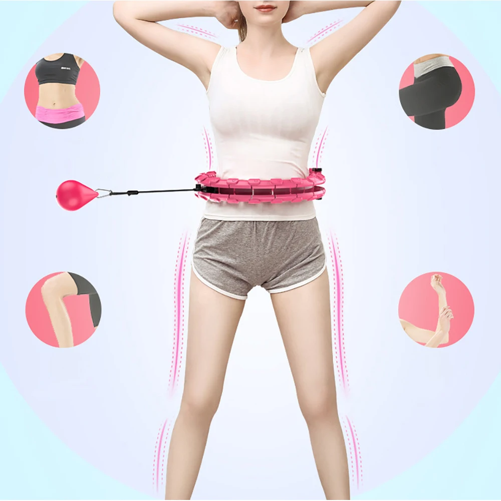 32202428 Adjustable Sport Hoops Thin Waist Exercise Detachable Massage Hoops Fitness Equipment Gym Home Training Weight Loss detail
