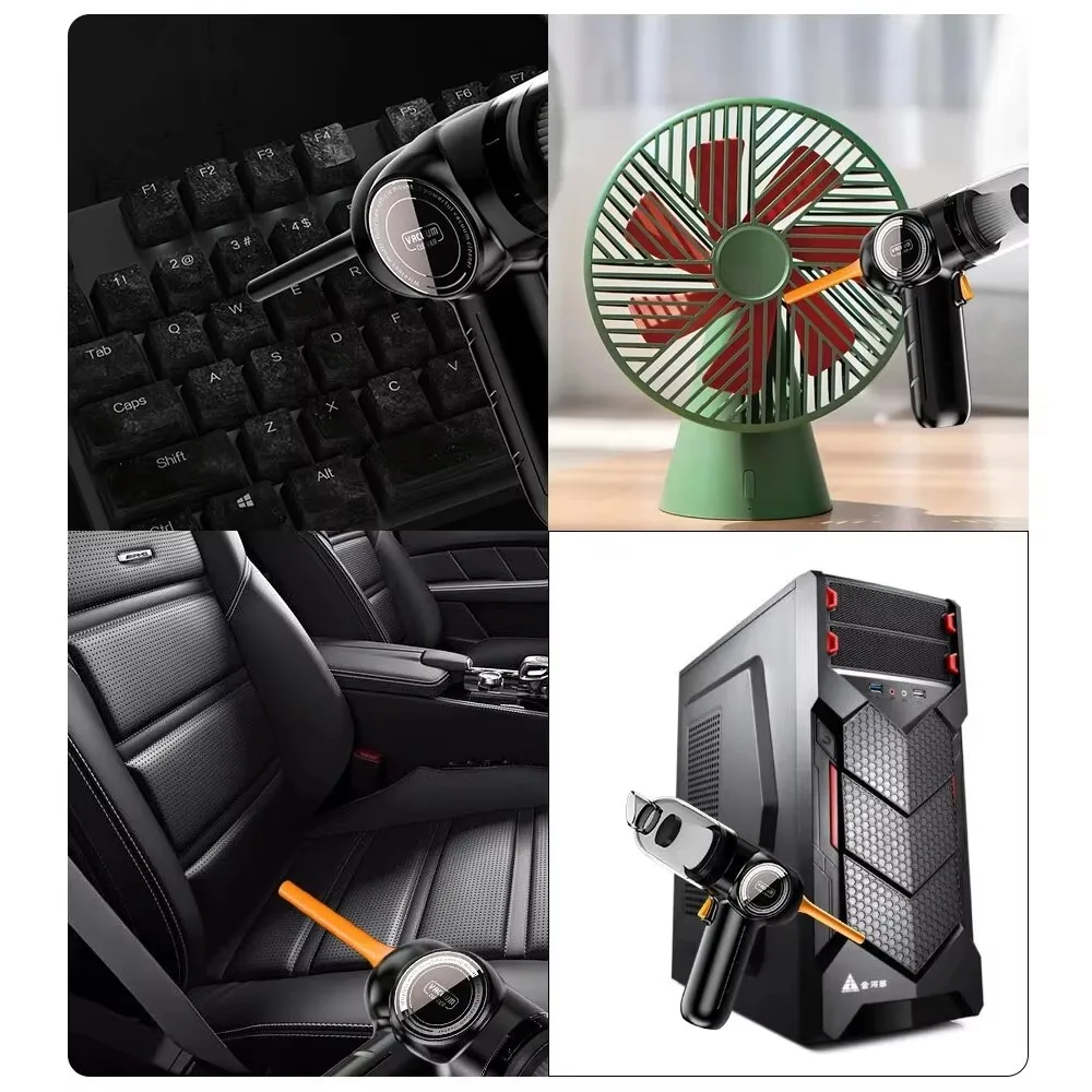 New Design Car Vacuum Cleaner 10000PA Strong Suction Wireless Portable Vacuum Cleaner For Car Home Desktop Keyboard Cleaning detail