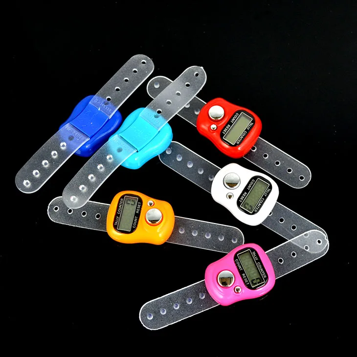 1Pcs Mini Digital Hand Ring Tally Counter LCD Screen Display Electronic Finger Counter W2F detail
