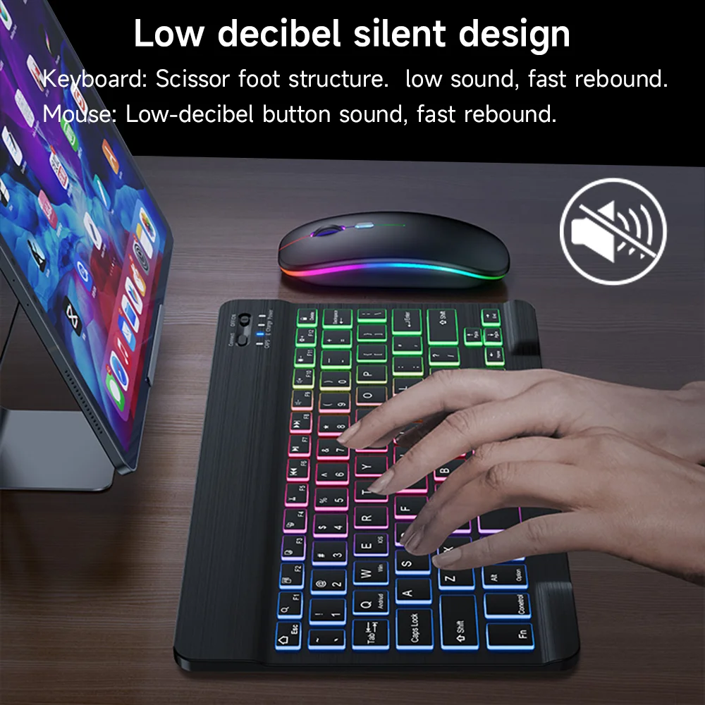 Wireless Bluetooth Keyboards For Mini Backlight Keyboard For Tablet Keyboard and Mouse product view