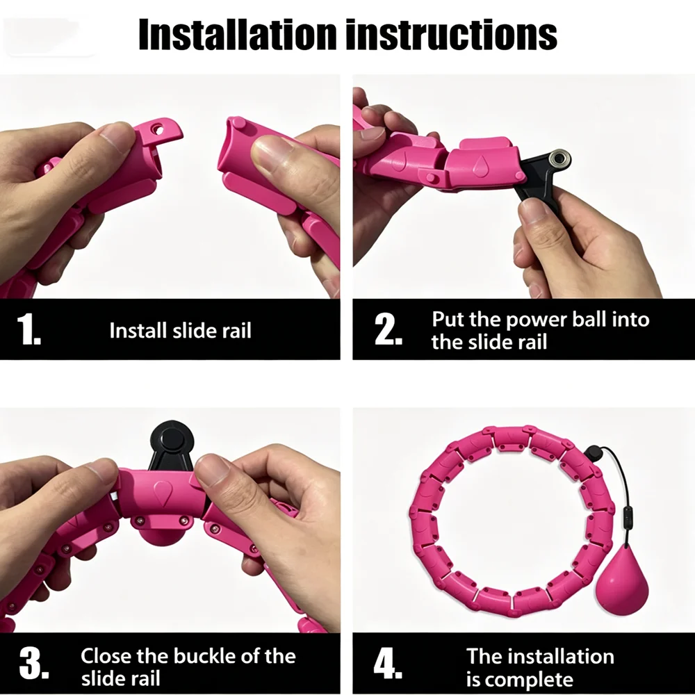 24 Adjustable Sport Hoops Thin Waist Exercise Detachable Massage Hoops Fitness Equipment Gym Home Training Weight Loss product view