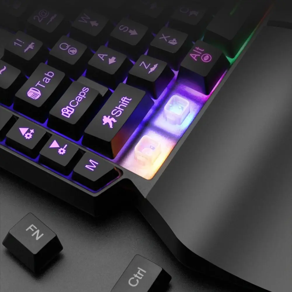 Mini One Handedly Keyboard USB Luminous Single Hand Keyboard 35 Keys Ultraslim Gaming Mechanical Keyboard Desktop PC detail