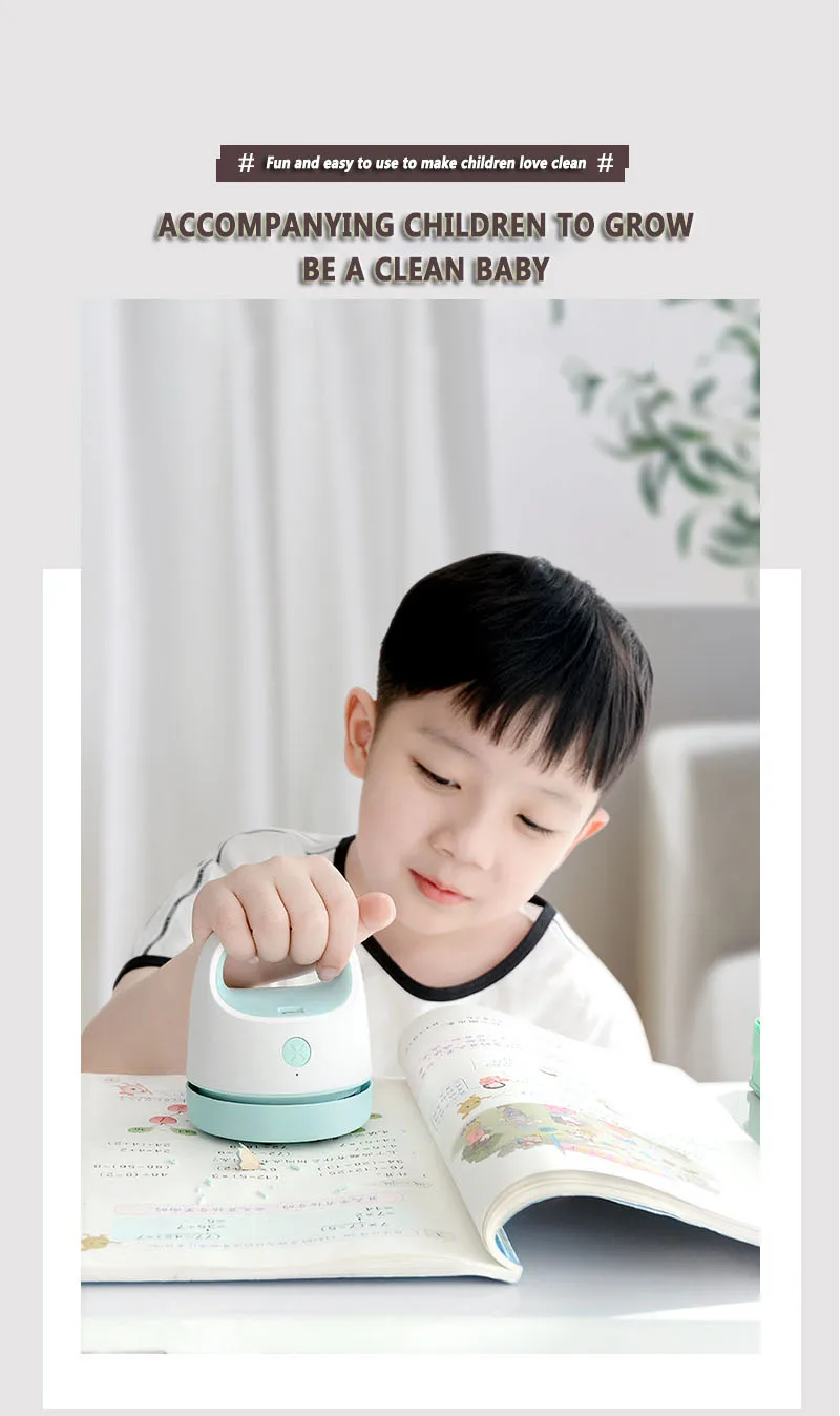 Wireless Handheld Vacuum Cleaner Portable Mini USB Charging Small Desktop Vacuum for Home Car Cleaning detail