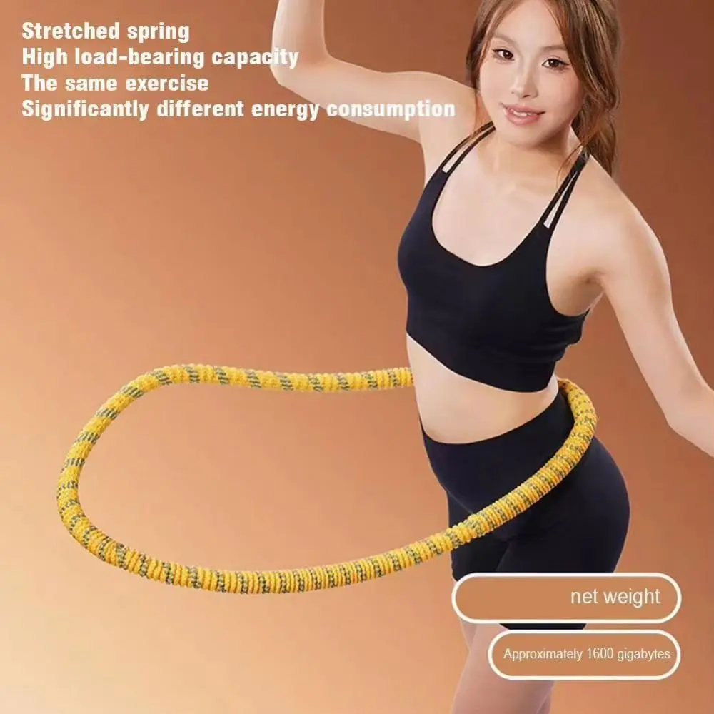 Portable Fat Burning Sports Hoop Durable Soft Spring Spring Tube Yoga Circle Adjustable Foldable Fitness Circle detail