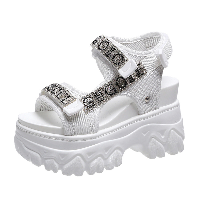 Top Quality Original Luxury Women Platform Heeled Sandals Height Increase Women Sports Sandals Diamond Logo Custom Sandals product view