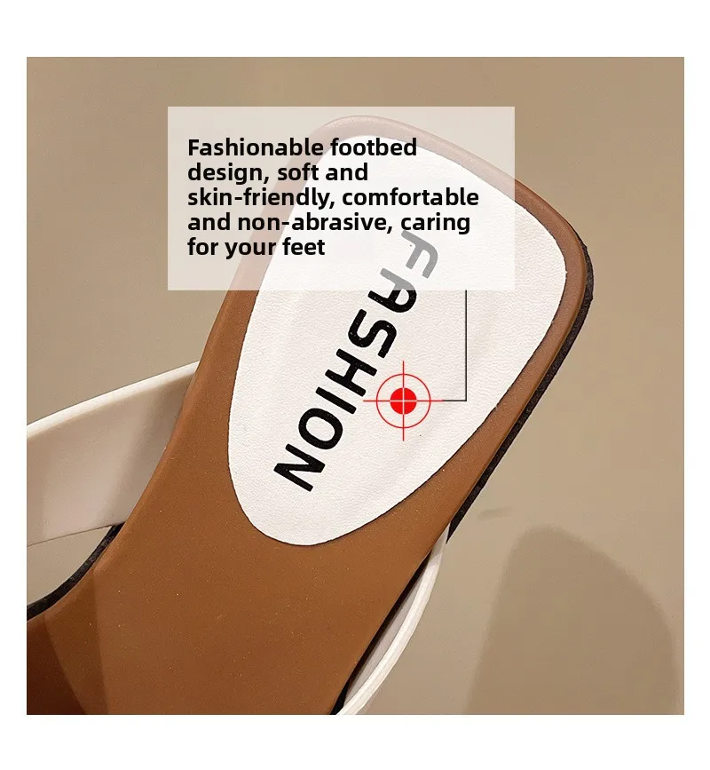 Fireworks rhinestone thick bottom slope heel women summer wear new heightening nonslip beach cover toe cool slippers detail