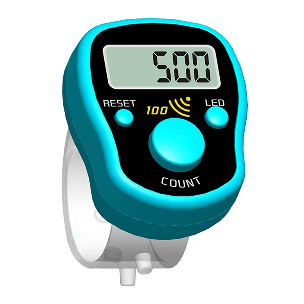 Random Color Finger Counter Digital LED Electronic Handheld Tally Counter Clicker Finger Ring Golf Digit Stitch Marker 1pcs detail